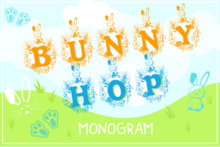 Bunny Hop Monogram: A Handcrafted Display Font for Branding