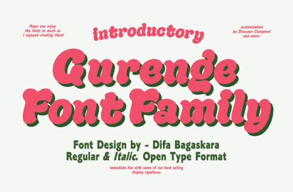 Gurenge: A Lively Display Typeface for Editorial Design