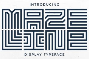 Maze Line: A Futuristic Display Font for Bold Web Design