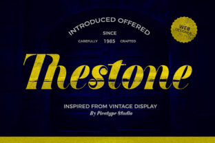 Thestone Typeface: A Bold, Retro Font for Authentic Branding